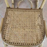 Rocking-chair enfant en bambou et cannage