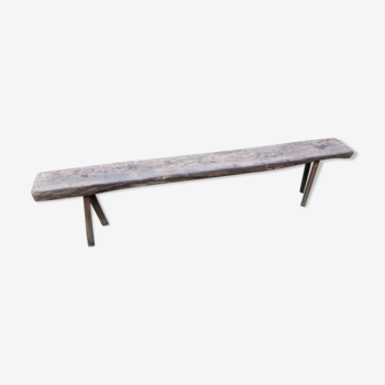 Banc ancien en bois rustique 172 cm