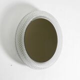 Stunning 1960s illuminated Limburg crystal glass wall mirror