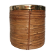Bamboo and brass pot cover 1970