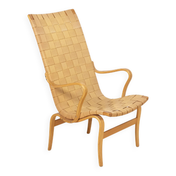 Fauteuil lounge High Eva de Bruno Mathsson pour la Firma Karl Mathsson, Suède.