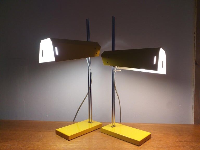 Pair of Midcentury Table Lamps Lidokov, Designed by Josef Hurka, 1970s
