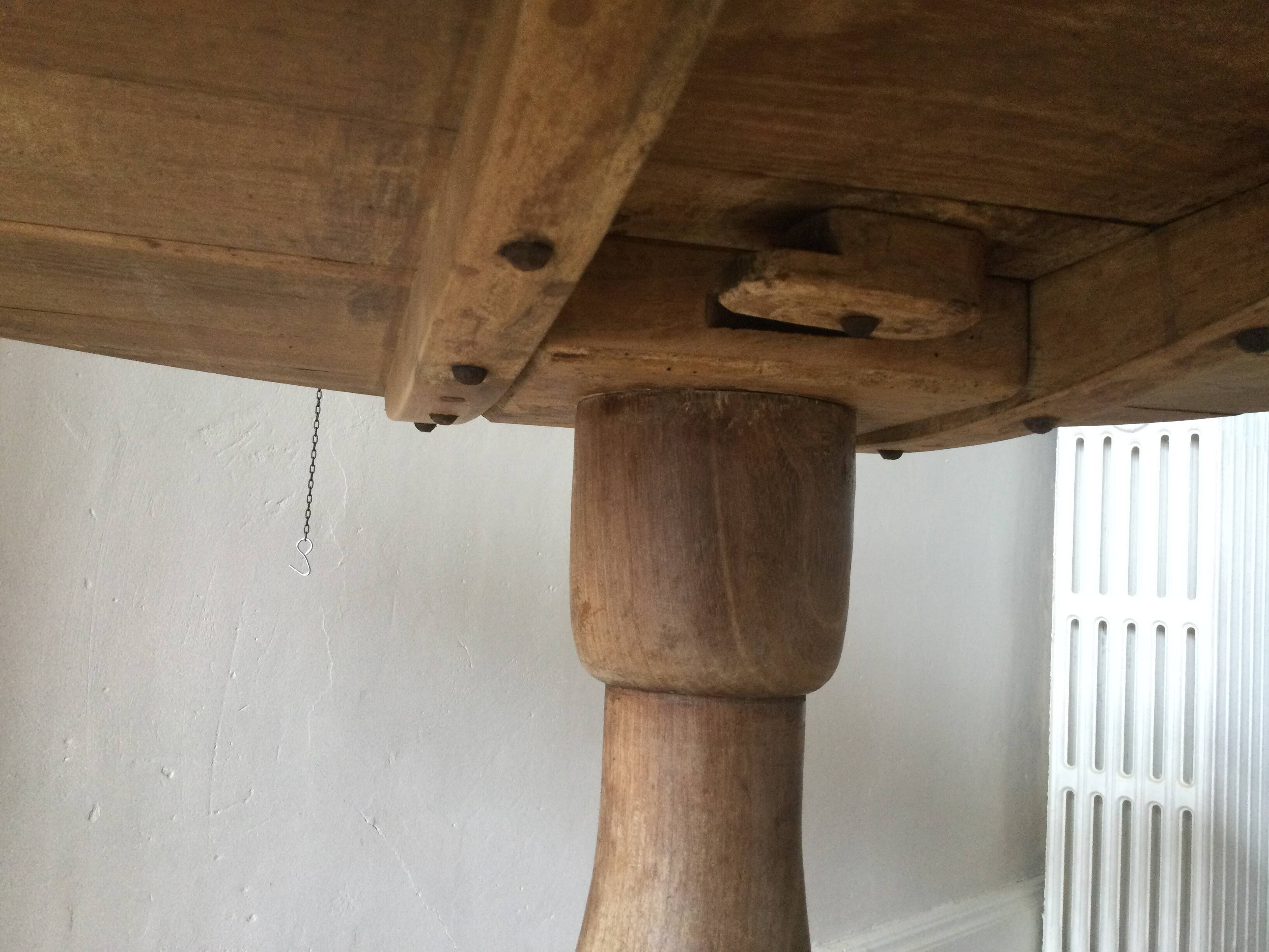 Antique wooden pedestal table