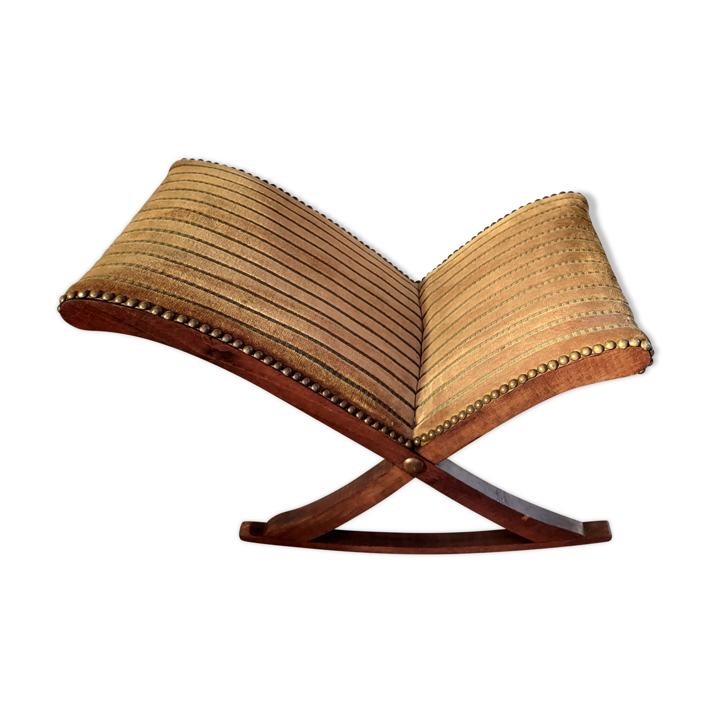 Gold tapestry foot rest