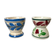 Duo de coquetiers Henriot Quimper peints à la main années 60