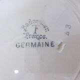 6 vintage Badonviller soup plates, Germaine model 220635