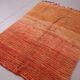 Orange Vintage Moroccan Rug 139 x 190 cm - Berber Rug - Handmade Wool Rug