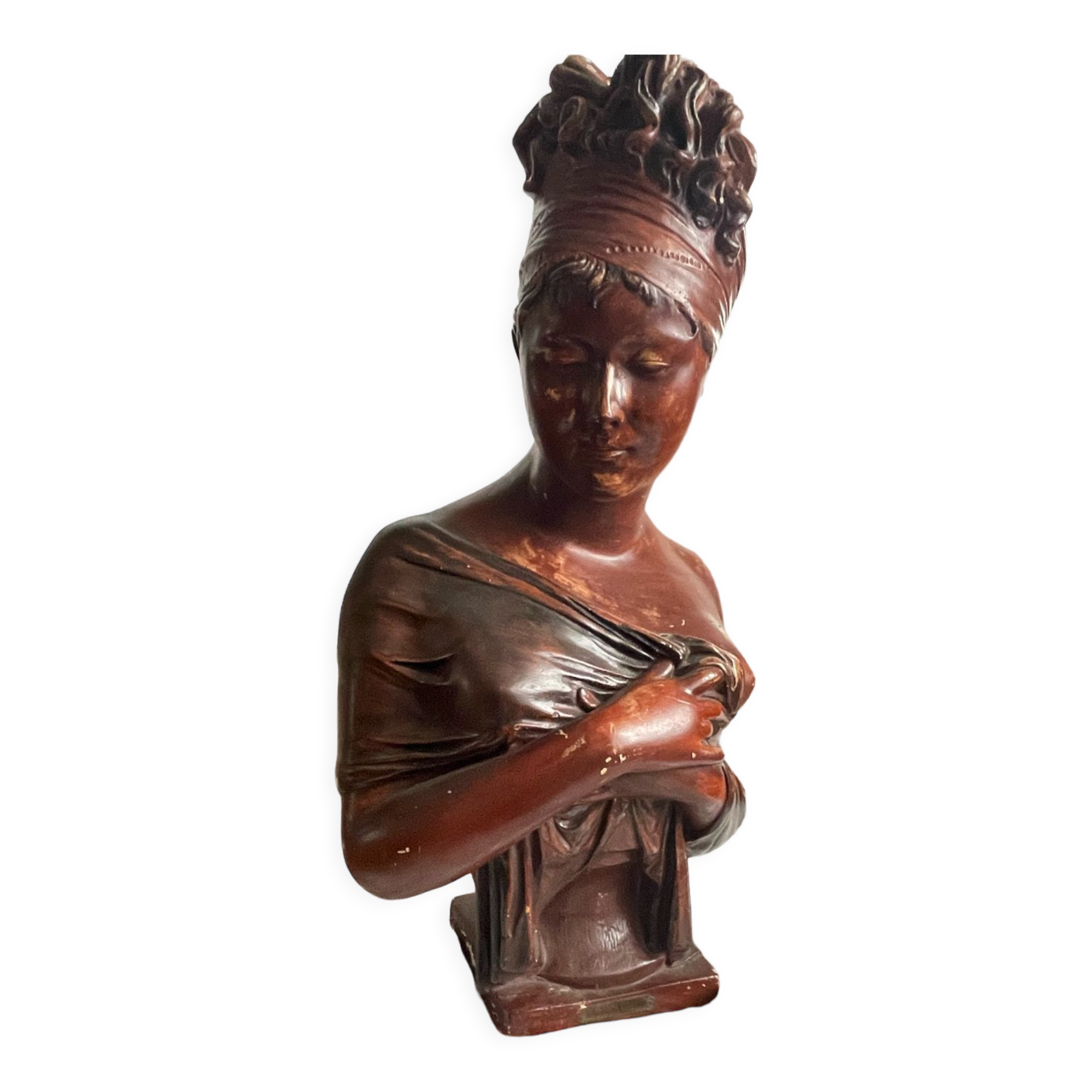 Bust of the Recamier in painted plaster