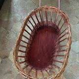 Wicker doll cradle