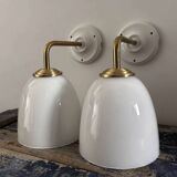 Pair of white wall sconces