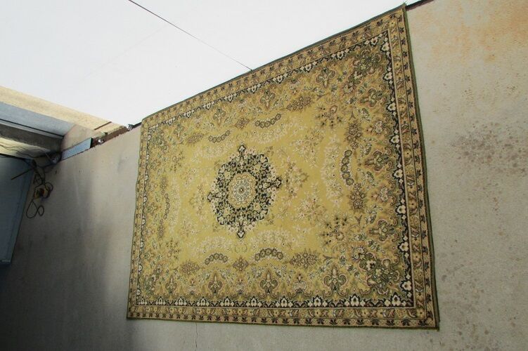 Shiraz carpet, 240 x 170, green and gold