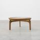 Table basse en bois de cèdre et verre, Italie fin du 20e siècle