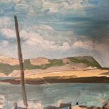 Marine Oil on panel Brittany Trestel beach