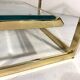 Brass & Bevelled Glass Two Tier Console Table 1970’s