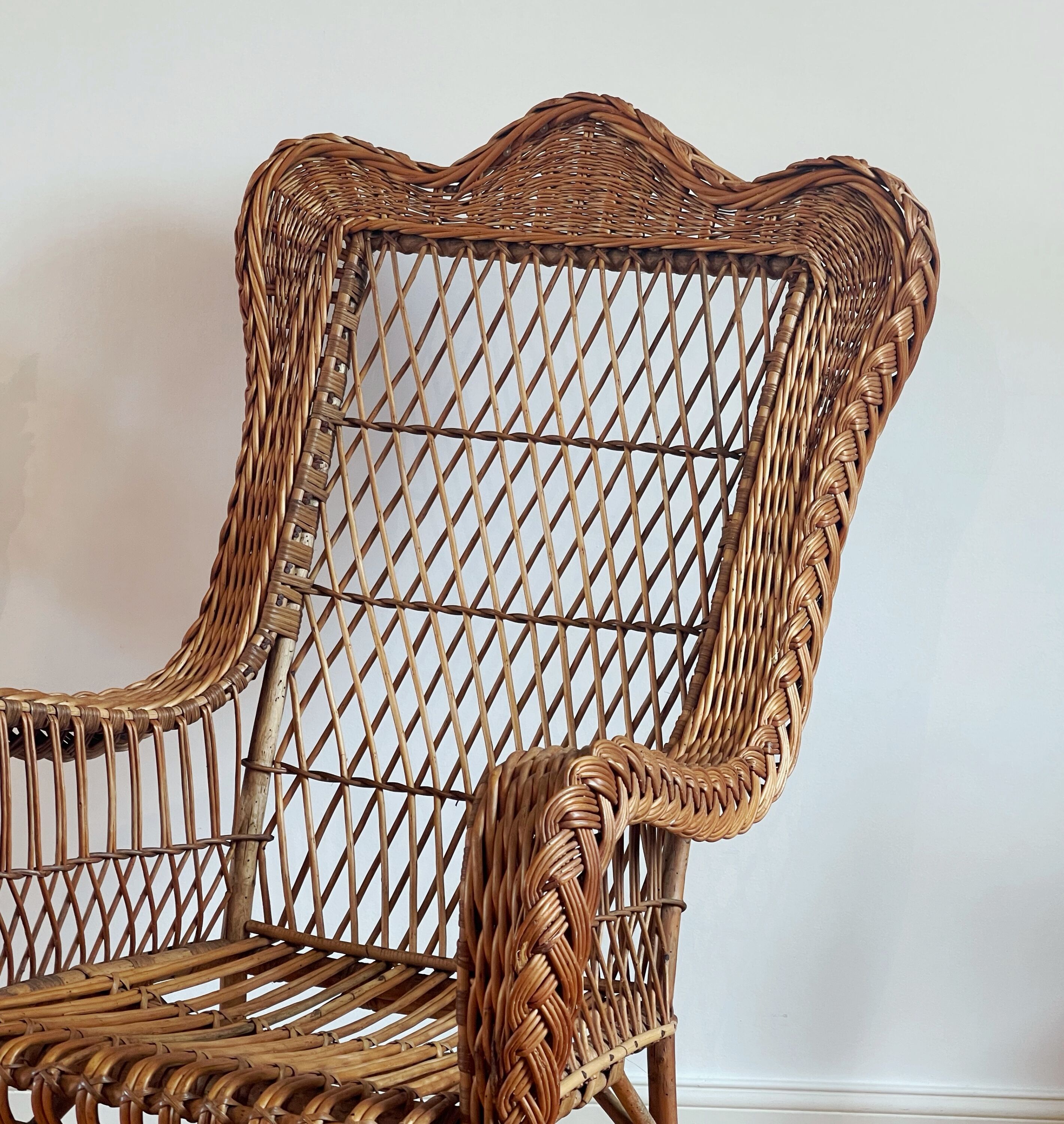 Vintage rattan armchair