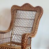 Vintage rattan armchair