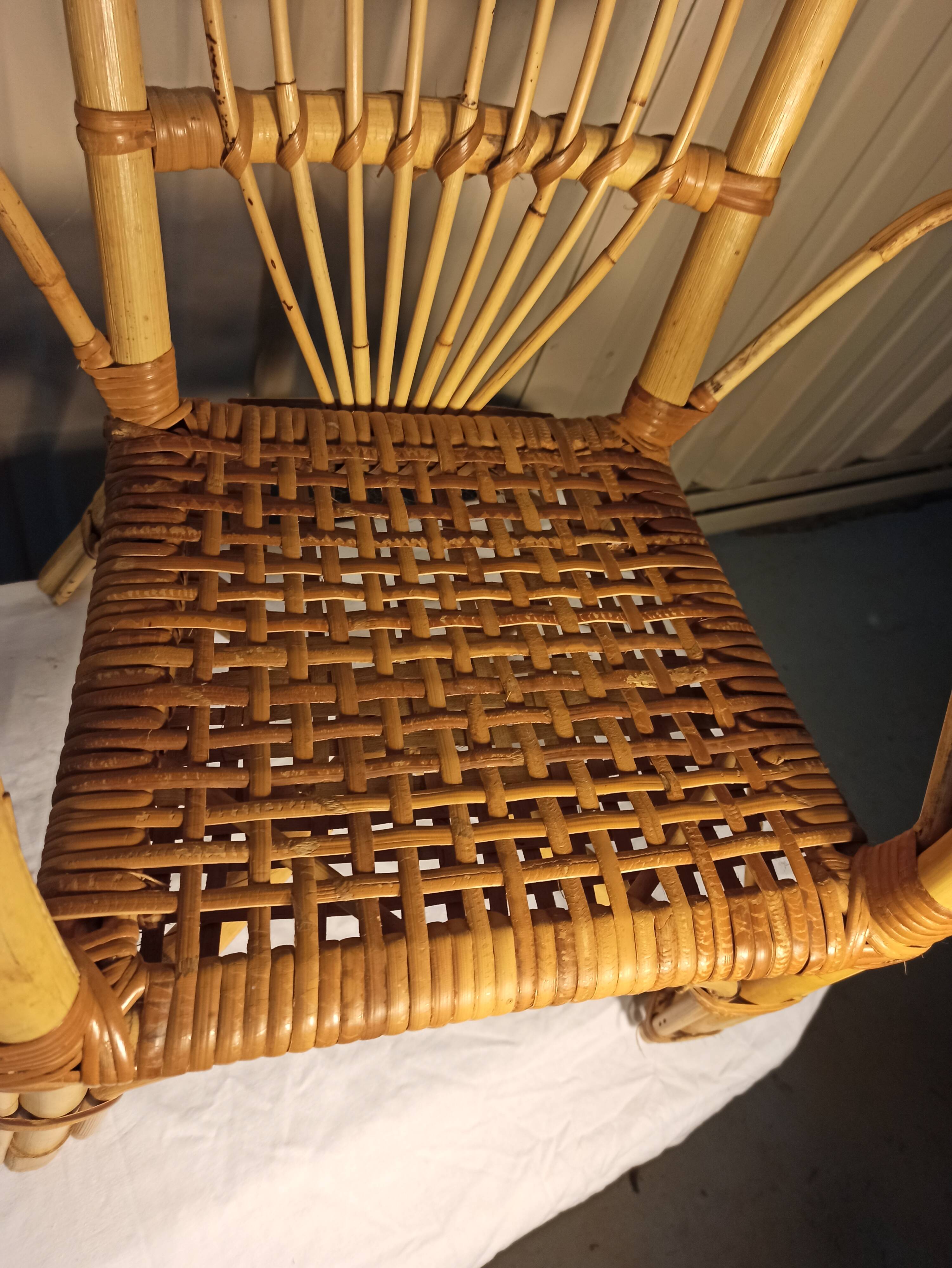 Fauteuil rotin enfant