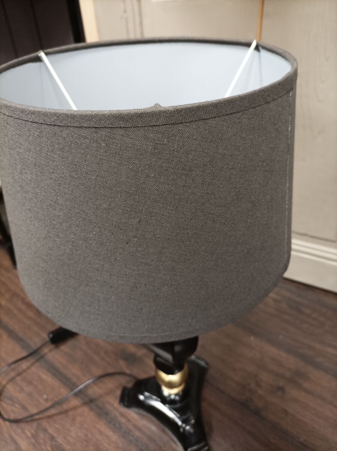 Lacquered wood lamp style Napoleon III