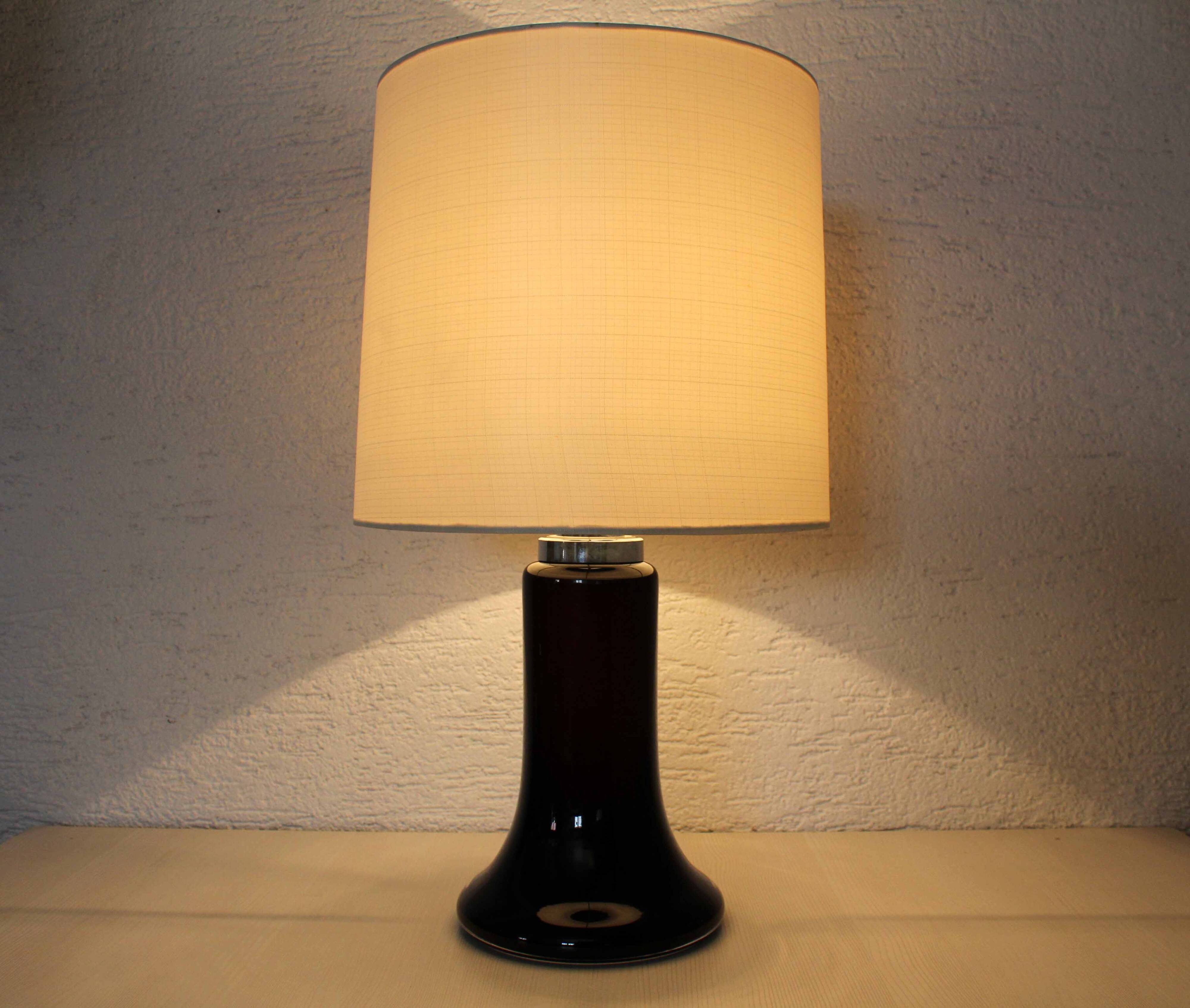 Limburg lamp base in black glass