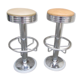 Pair of bar stools, American style, professional