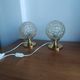 Pair of Space Age table lamps from the 70s – German design – Frosted glass "Ice"