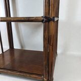 Bamboo shelf with smoked glass, 1970s