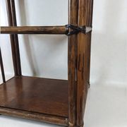 Bamboo shelf with smoked glass, 1970s