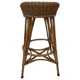 Vintage rotan bar stool 60s design
