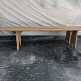 Pair of wooden farm benches