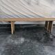 Pair of wooden farm benches