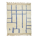 Tapis marocain Beni Ouarain blanc et bleu Klein
