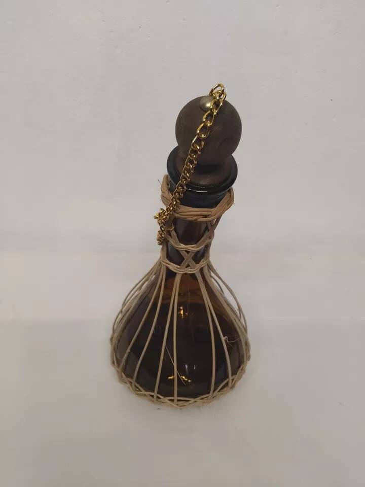 Spanish Decanter, Poron, Wicker Covering