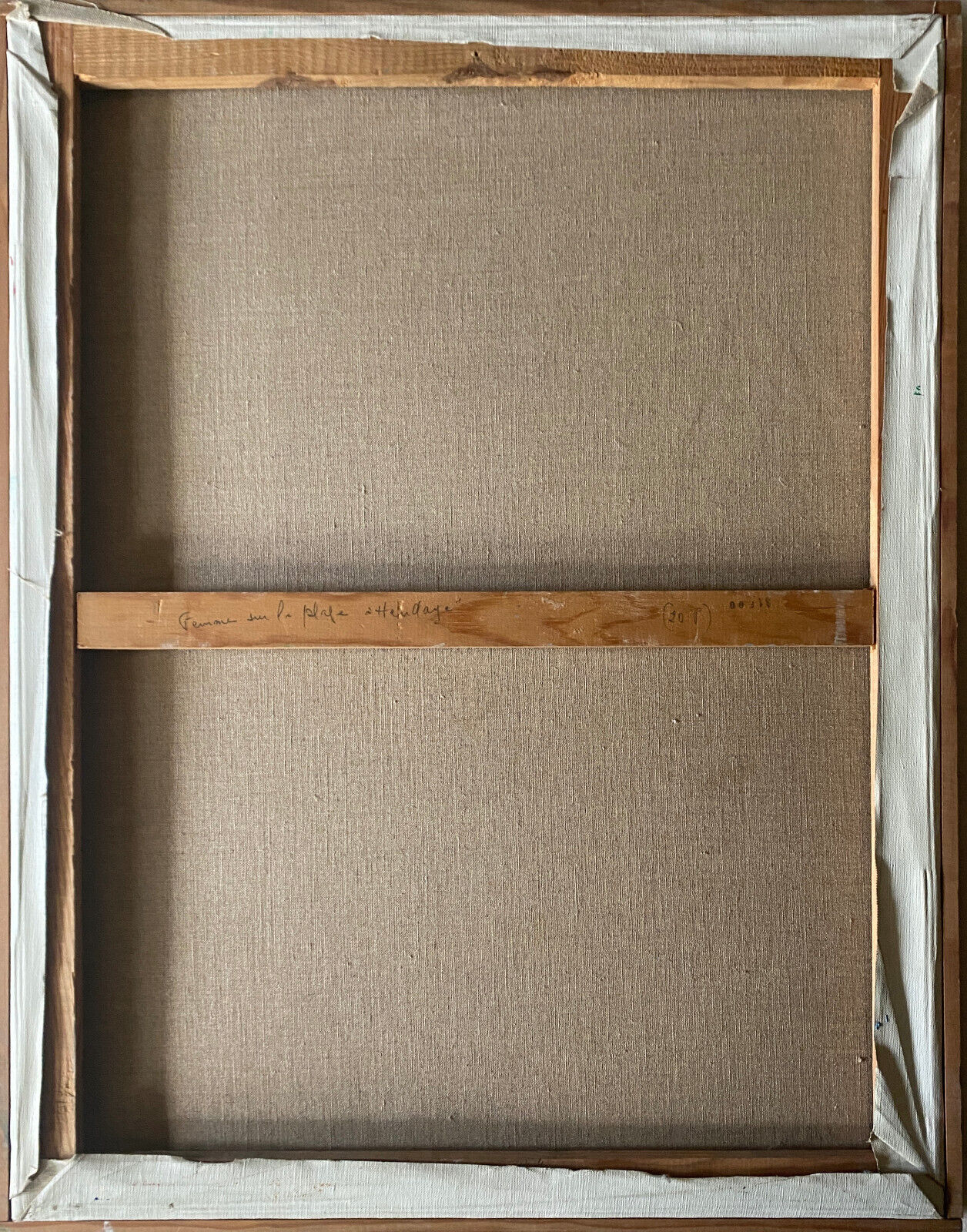 Painting "beach in hendaye" hst marcelle guetta-fattal (1922-2009) fauvism cubime