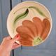 Vintage Salins Rhône service 15 pieces – Large hand-painted flowers