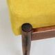 Scandinavian green/yellow corduroy stool Set of 2