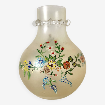 Old vase with hand painted decor