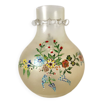 Old vase with hand painted decor