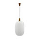 Lampe suspendue en bois et verre des années 1960 par ULUV, Tchécoslovaquie, marquée par le fabricant