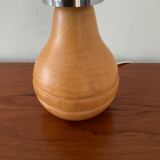 Vintage lamp in wood and opaline