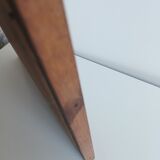 Antique beveled mirror & carved wooden frame