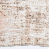 Distressed wool vintage runner rug 312x76cm