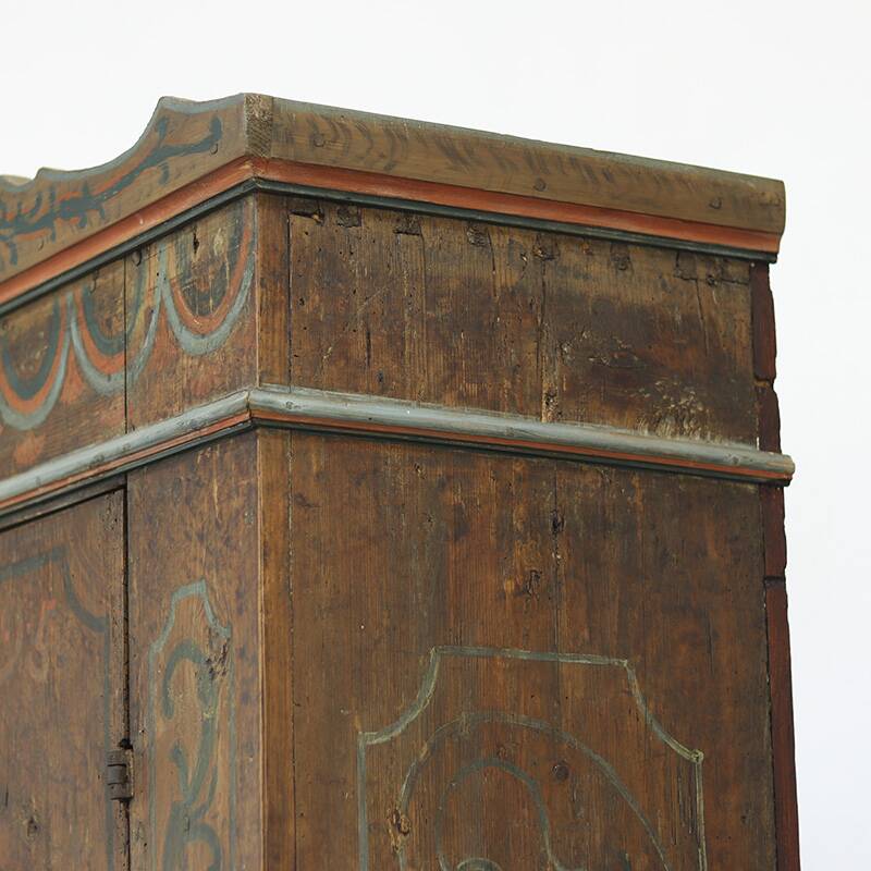 Folk art painted bridal wardrobe