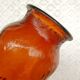 Henkel advertising vase in amber glass years 70 vintage