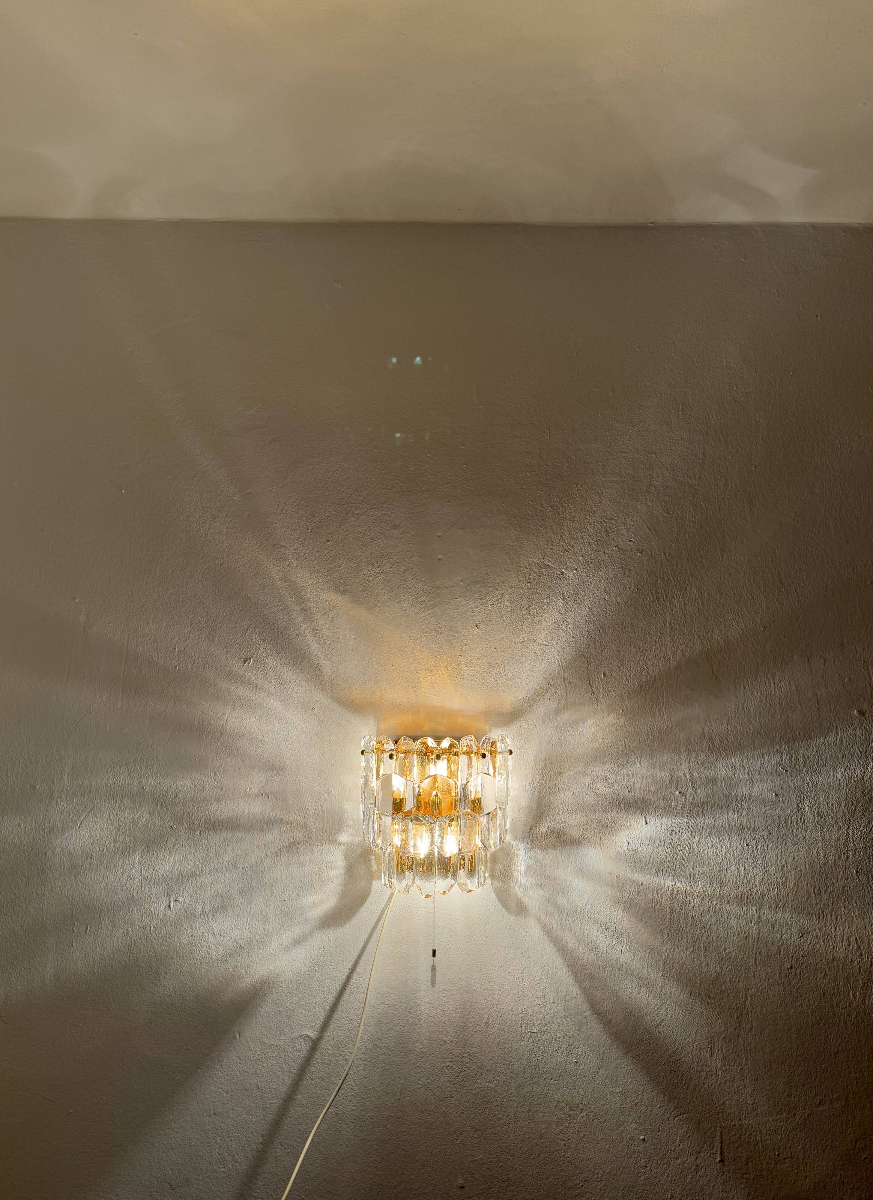 Palazzo Ice Glass Wall Lamp by J.T. Kalmar
