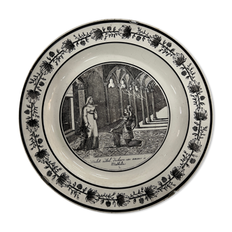 Decorative plate in Choisy earthenware with hanging