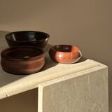 Pair of raw wood pocket vases