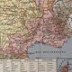 Old map of France (former provinces) from 1928