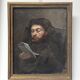 French school of the 19th century, Portrait of a man reading, oil on canvas