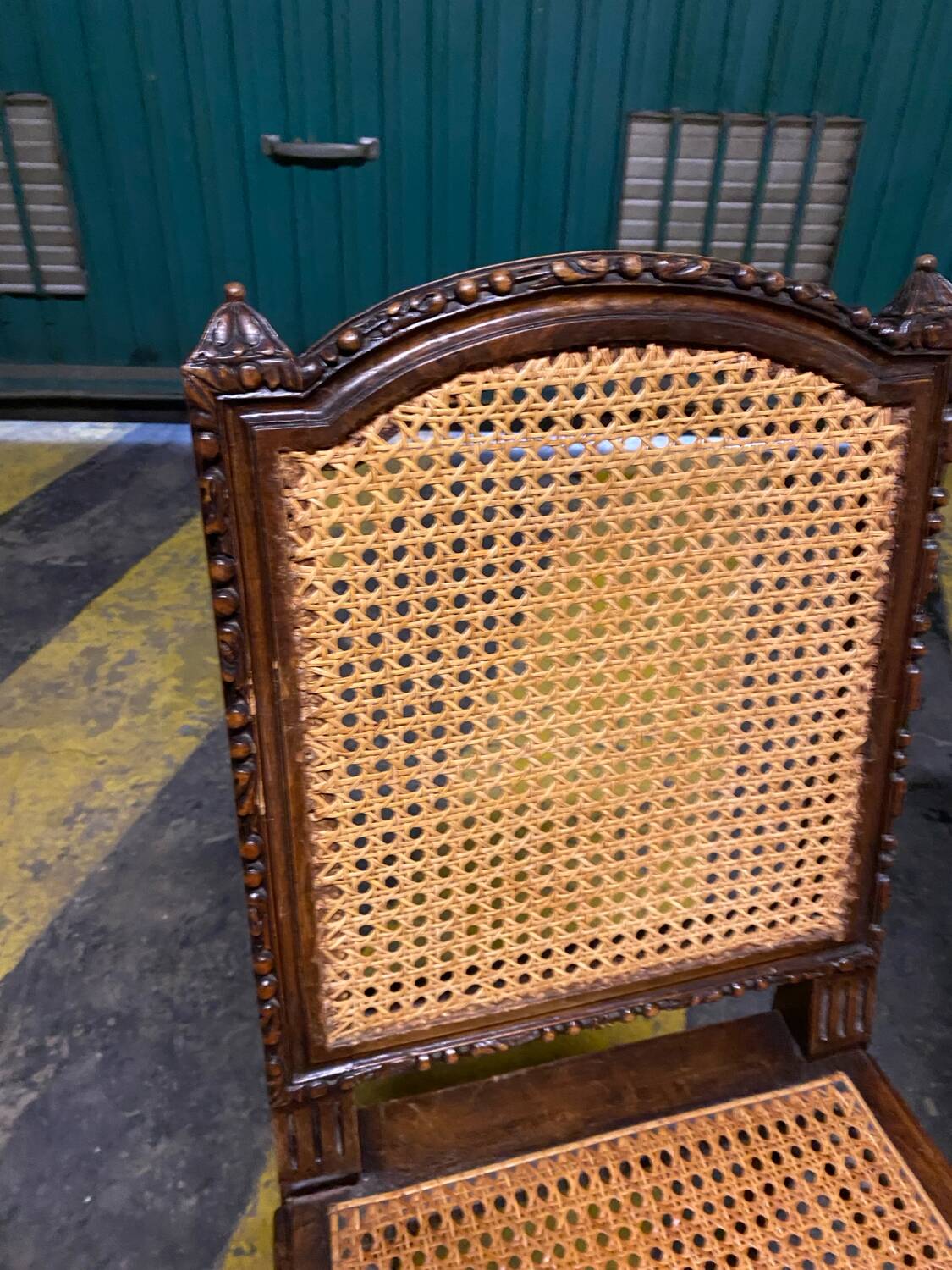 Louis XVI style caned chairs