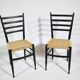 Mid-Century Italian Dining Chairs with Woven Seats, Set of 6, 1960s–70s